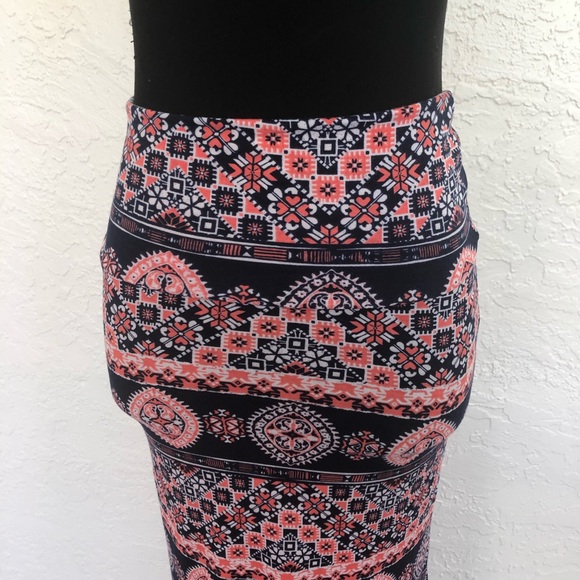 Boho Gypsy High Waist Printed Maxi Summer Skirt - Picture 3 of 5